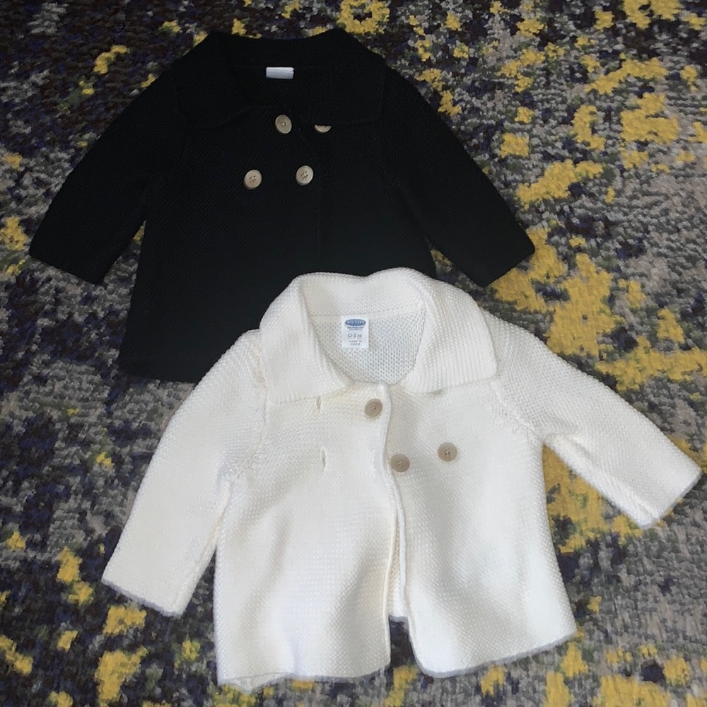 Lot of 2 Old Navy Sweater cardigans double breasted closure